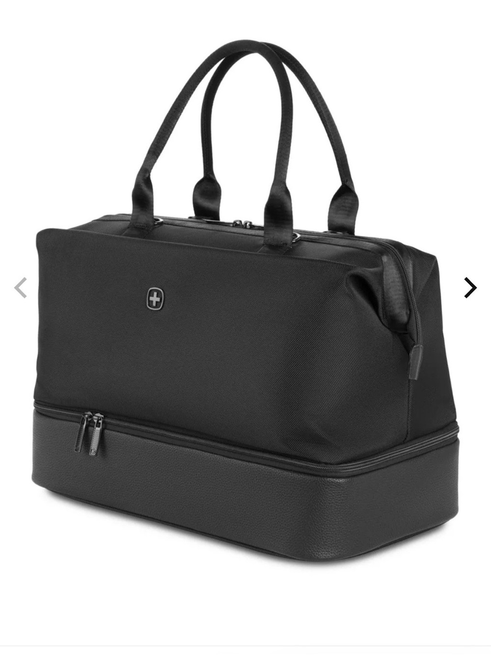 SwissGear Black Travel Duffel with Lower Compartment